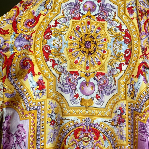 GIANNI VERSACE VINTAGE '93 SILK Spellbook PRINTED SHIRT BAROQUE ATELIER MYTHS - Picture 3 of 12
